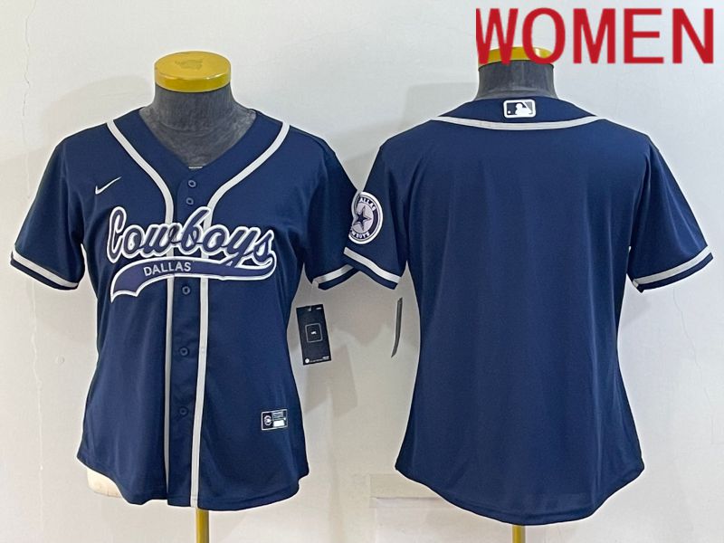 Women Dallas Cowboys Blank Blue 2022 Nike Co branded NFL Jerseys->detroit lions->NFL Jersey